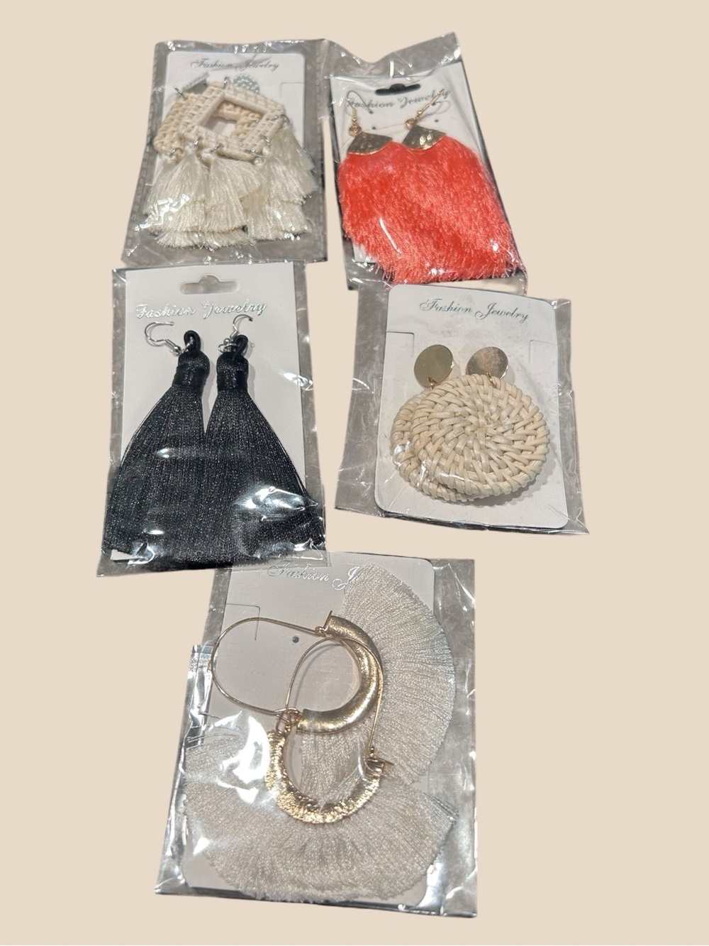 Fringe Tassel Chandelier Jewelry - Brand New - Bundle of 5 Mixed Earrings Set